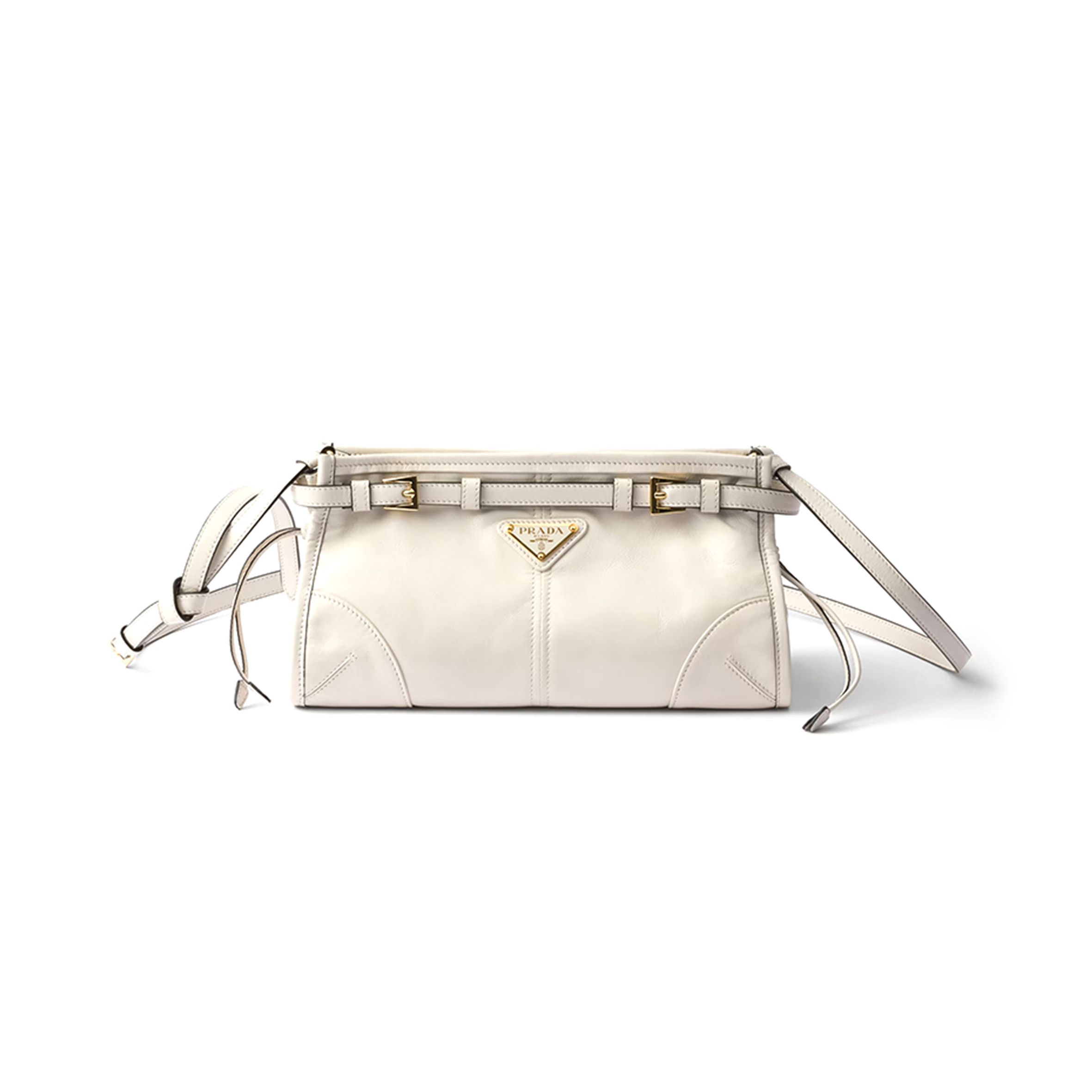 PRADA BONNIE SMALL LEATHER SHOULDER BAG 1BH215 (26*14*12cm)